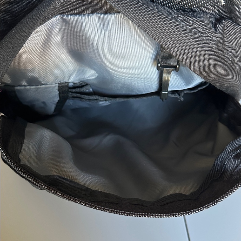Jansport Black Backpack with Navy Logo Patch - Picture 11 of 15